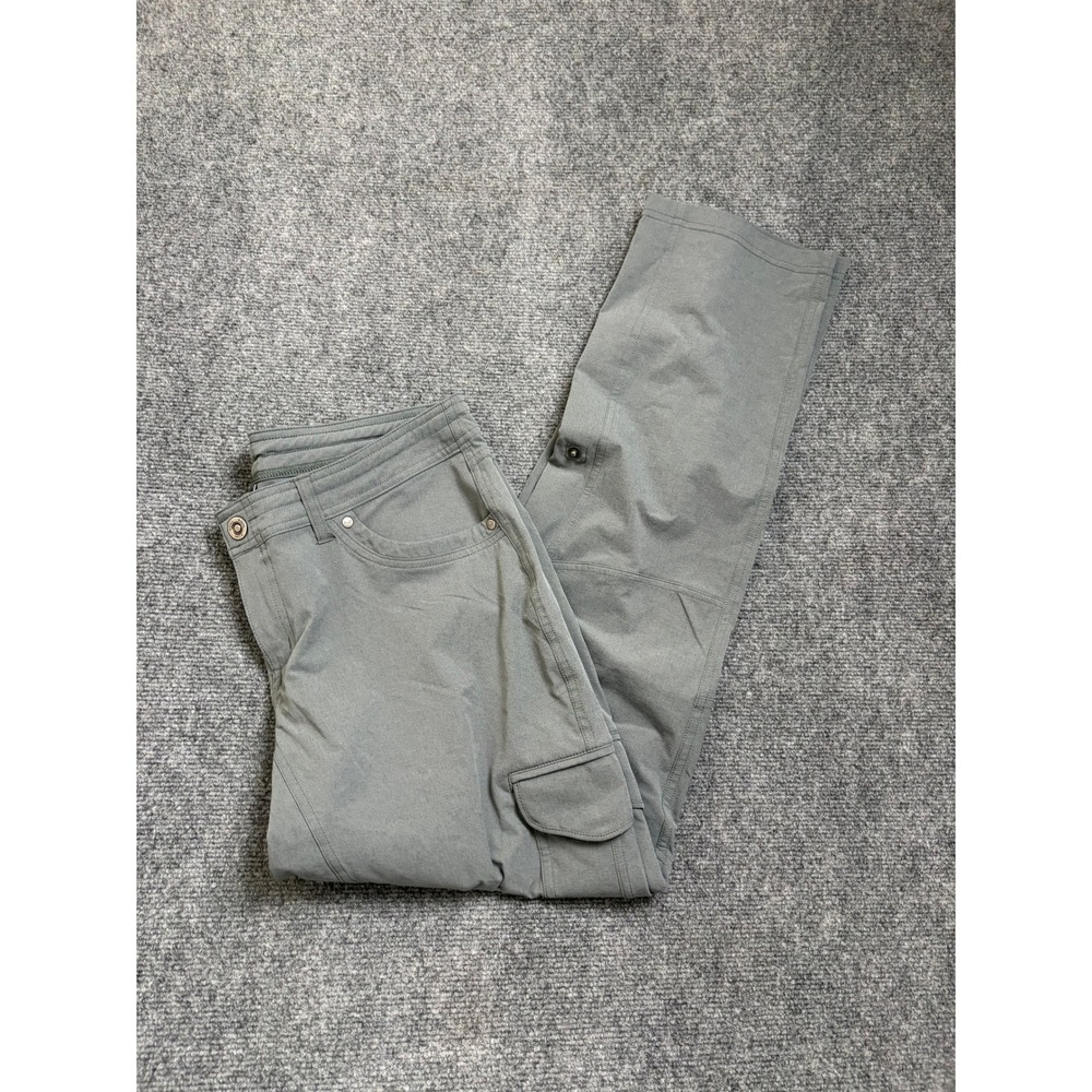 KUHL Womens Cargo Hiking Pants Gray Green Size 12 Reg Straight Leg Outdoor